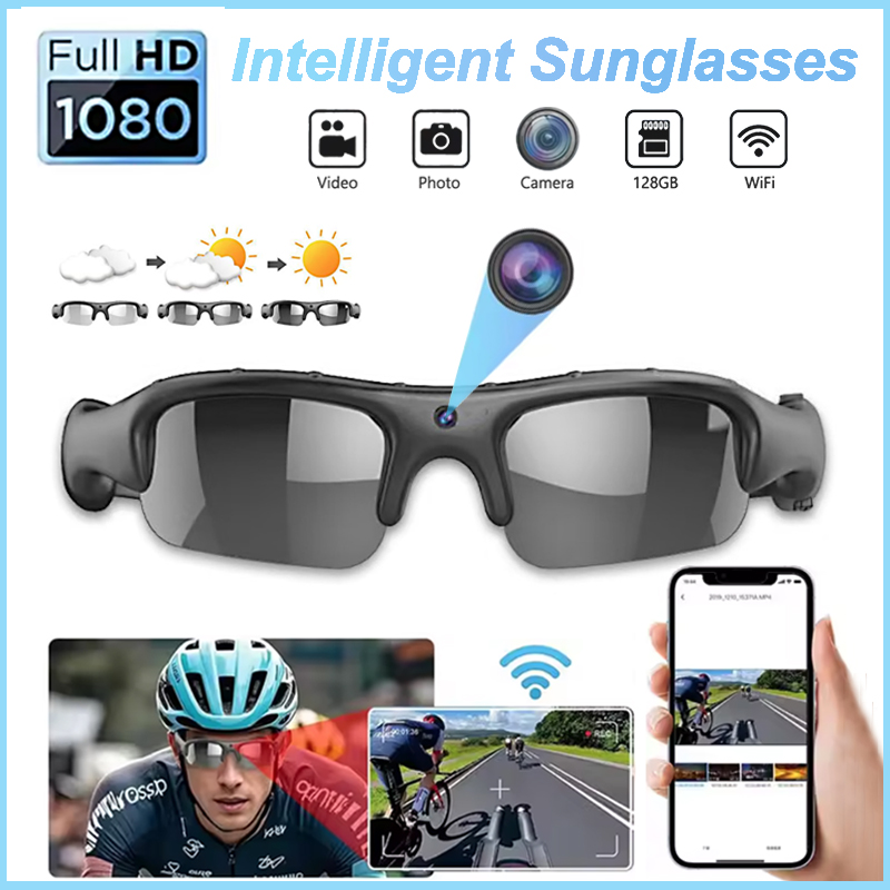 Smart Glasses Lens - النظارات الذكية WIFI 1080P كاميرا دراجة