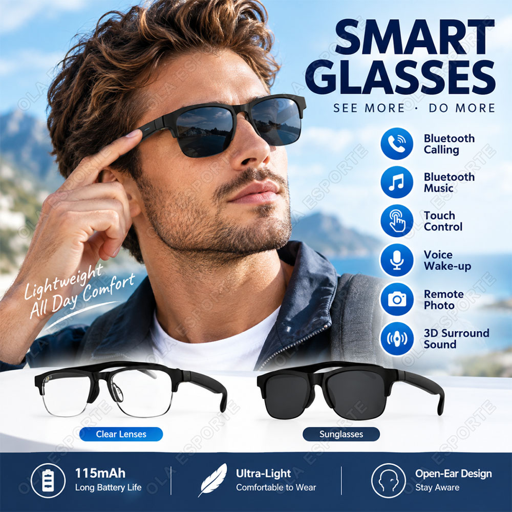نظارات ذكية بتقنية الذكاء الاص - مراجعة Smart Glasses Lens وسعره