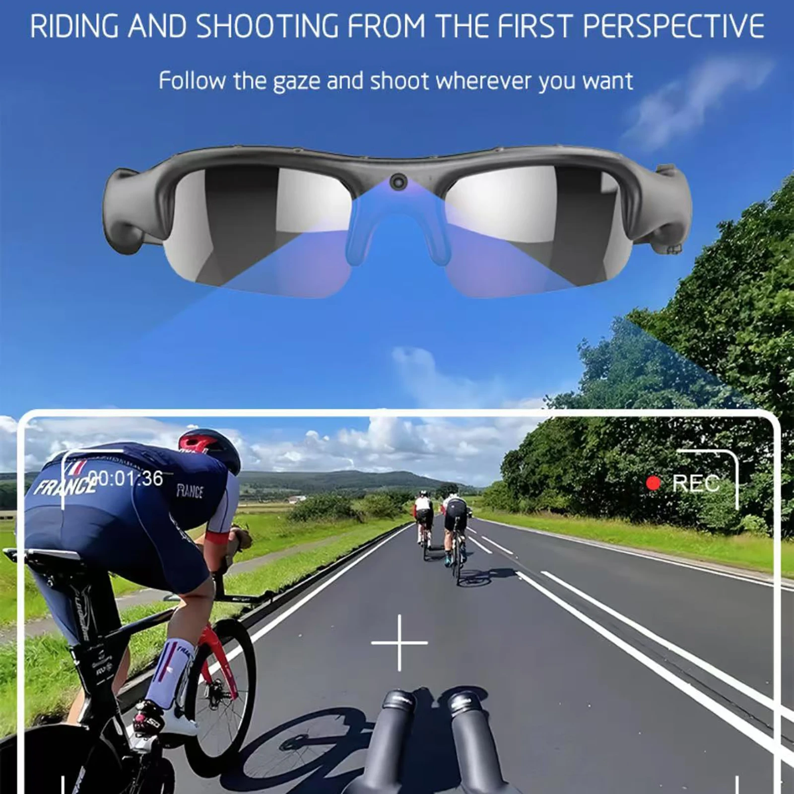 النظارات الذكية WIFI 1080P كام - مراجعة Smart Glasses Lens وسعره