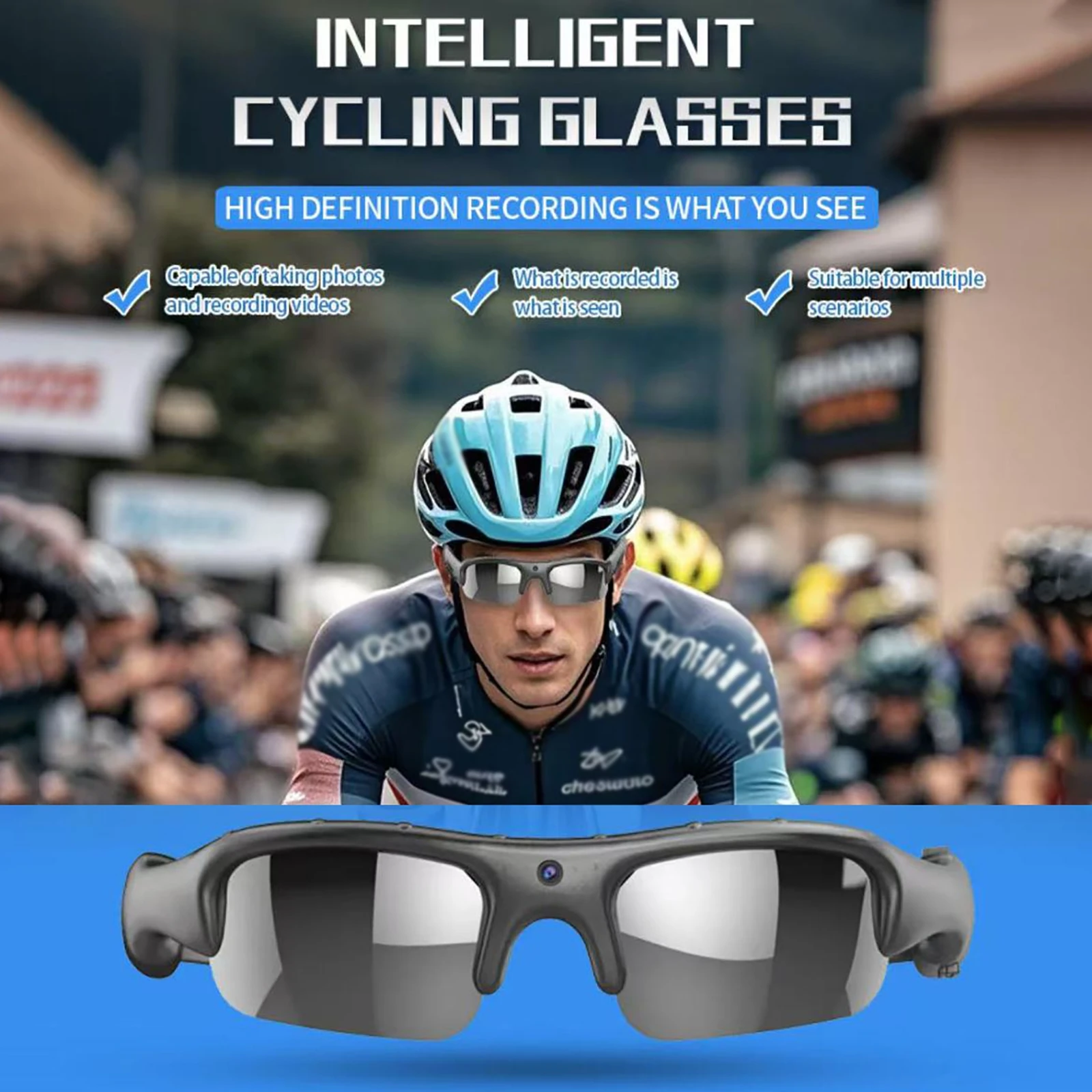 النظارات الذكية WIFI 1080P كام - مراجعة Smart Glasses Lens وسعره